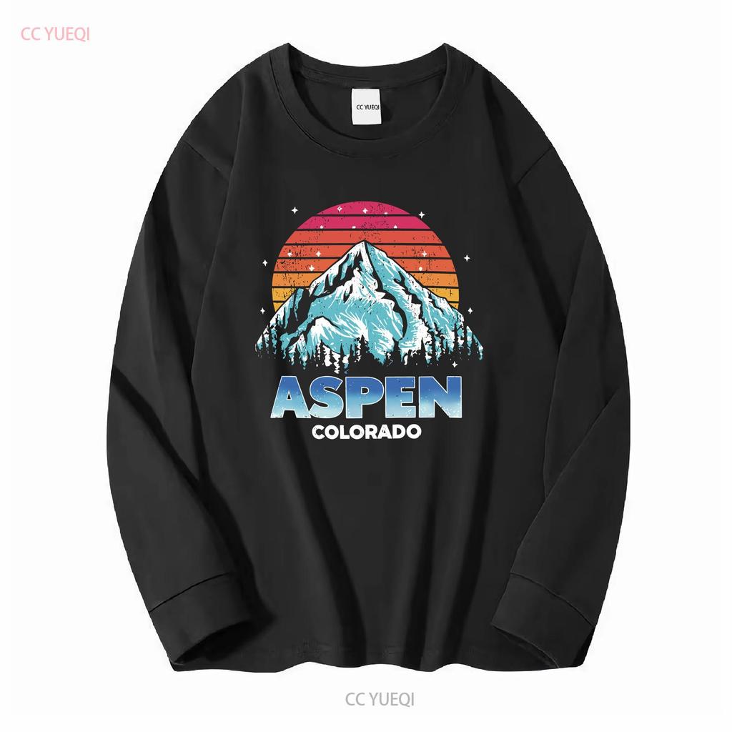 Aspen T Shirt Ski Colorado Sweater Winter Bachelorette Apres Trip Crewneck ResorT Long or Short Sleeves Vintage Washed
