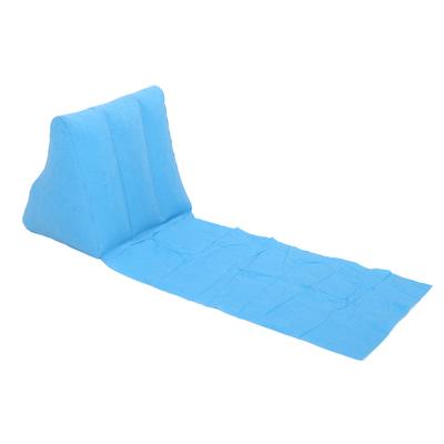 Aufblasbarer Strandstuhl Beflockte Oberfläche PVC-Basis Tragbare Liege-Strandmatte für den Außenbereich