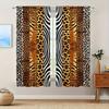 Set Of 2 Leopard Print Curtains Suitable Bedroom Living Room Kitchen Decoration Home Window Made Polyester Great Treatment