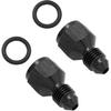 Female to Male Reducer 4AN to 3AN Reduce adaptor Aluminum JIC AN4 Female to Male AN3 Flare Thread Hose Reducing Fittings Black, Pack of 2