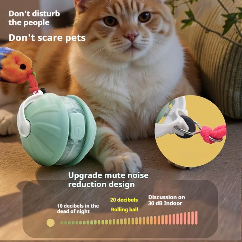 Dog Interactive Ball Toys Infrared Automatic Rolling Ball Tail Rechargeable Smart Pet Electric Toy Cat Training Imitate Mouse