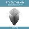 4 Buttons Auto Gun Grey Tpu Car Key Case Cover Shell Fob Accessories Keyless For Changan  Deepal S7 Accessories