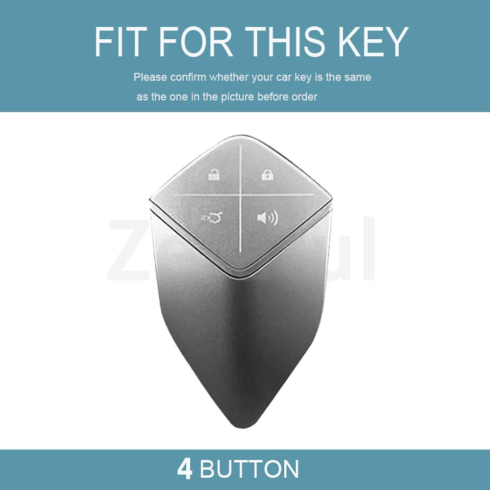 4 Buttons Auto Gun Grey Tpu Car Key Case Cover Shell Fob Accessories Keyless For Changan Deepal S7 Accessories