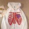 Women Fashion Printing Anime Men Women Zipper Hoodie Jacket Loose Streetwear Pullover