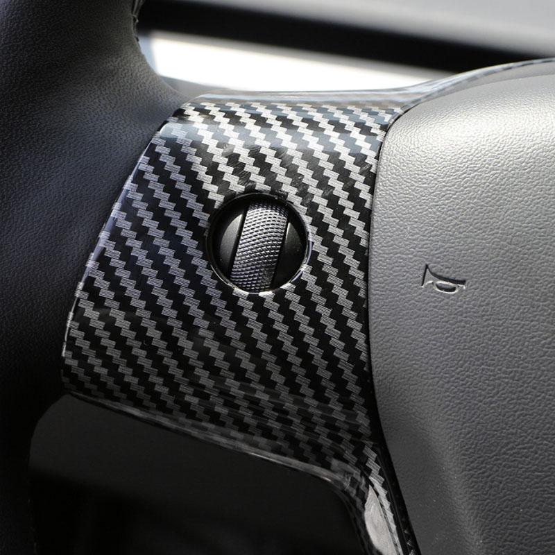 My Good Car Steering Wheel Panel Cover Sequins Interior Decorate Trim Sticker for Tesla Model 3 2016-2022 Model Y