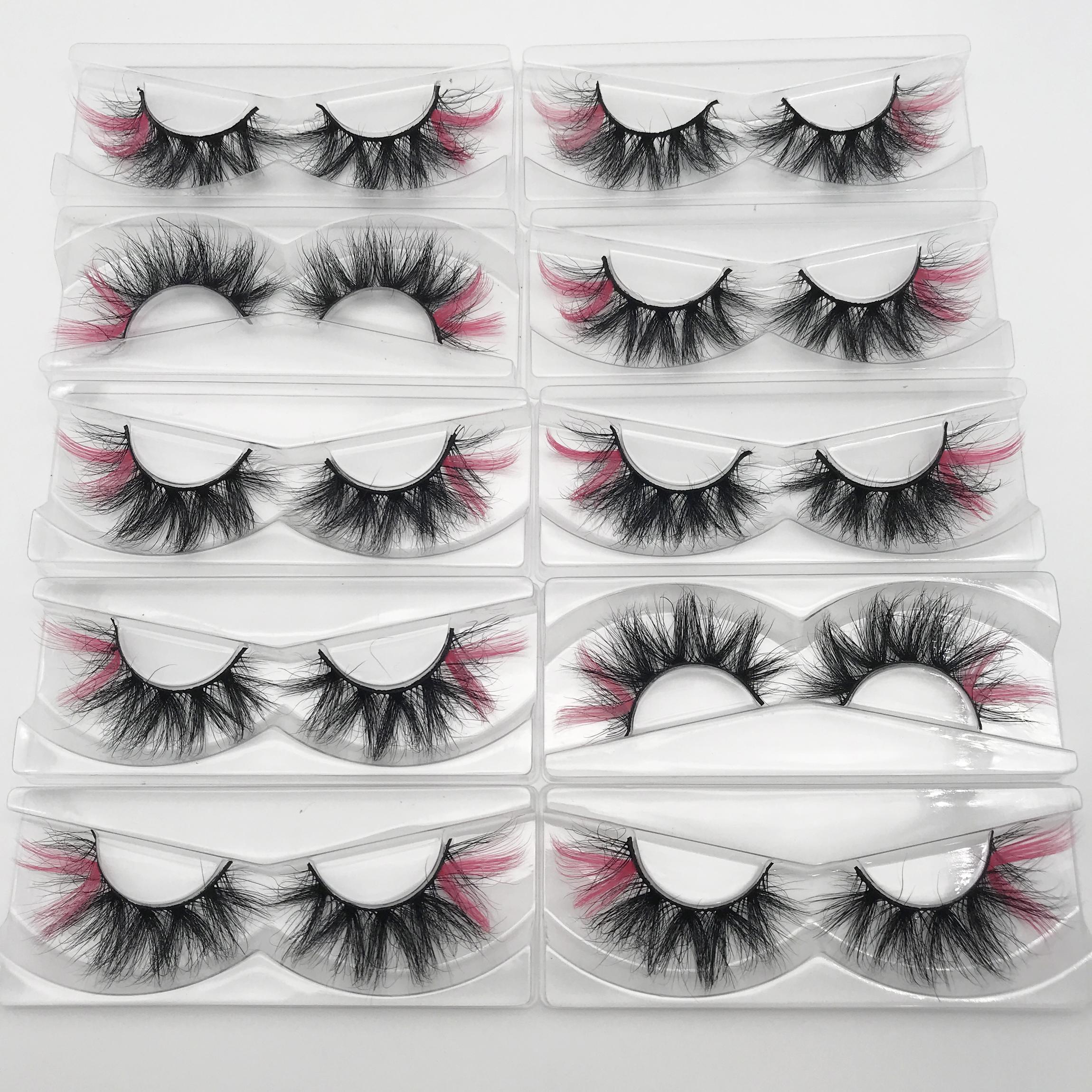 False Eyelash Customized Packaging Mink Lashes Makeup Artist Using Eyelashes 3D Real Mink Eyelash Vendor Mix