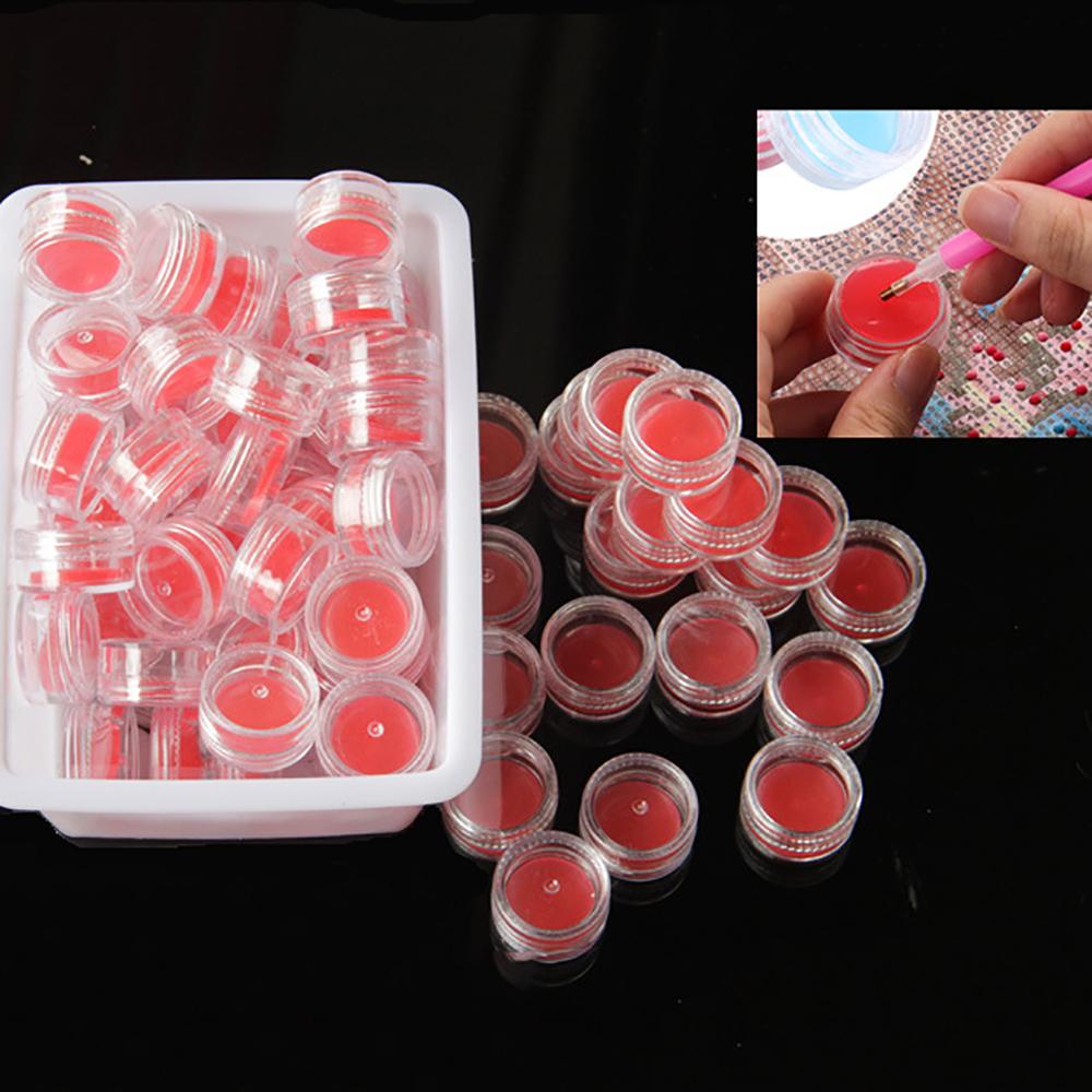 10Pcs/Set DIY Point Pen Drilling Mud Diamond Painting Glue Clay Nail Tools Pink