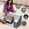 Portable Folding Cotton Quilt Storage Bag for Bedroom, Closet, or Dorm Wardrobe Organization