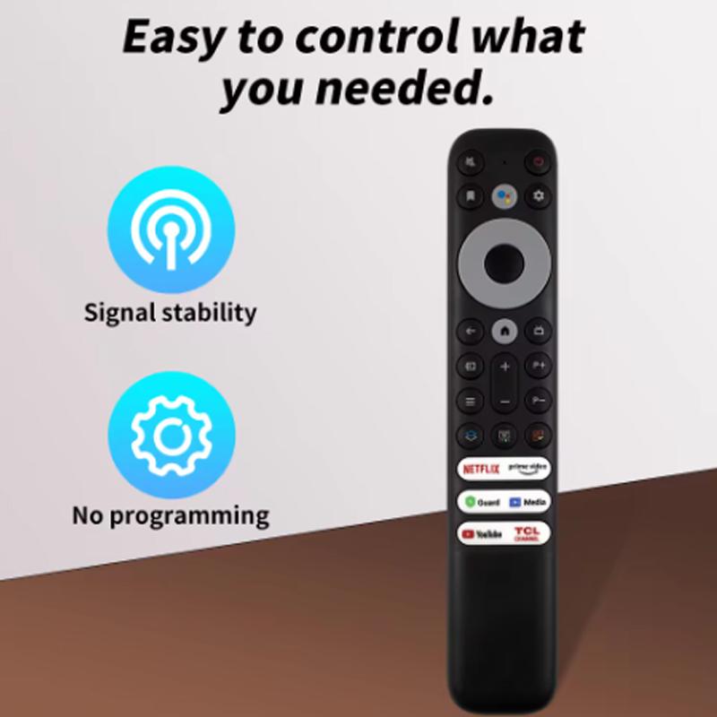 Telecomando di ricambio TCL RC902V per TV Smart TCL Android TV Mini-LED QLED 4K UHD con Netflix, Prime Video, YouTube, Guard