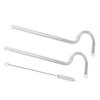 Flute Style Glass Drinking Straws Special Shaped Transparent High Borosilicate Juice Straws with Cleaning Brush