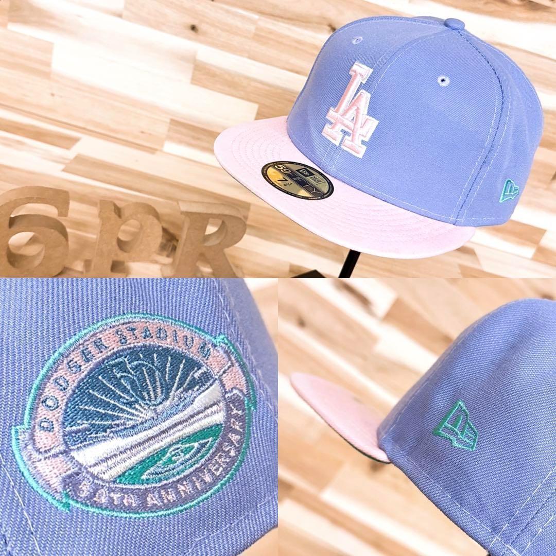 

[USED] Extremely rare New Era x Dodgers Dodger Stadium 50th Anniversary Cap in purple and pink