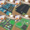 Transportation Track Crawling Mat Children's  Living Room Carpet Non-slip Machine Washable Area Rug for Kid’s Bedroom Floor Mat