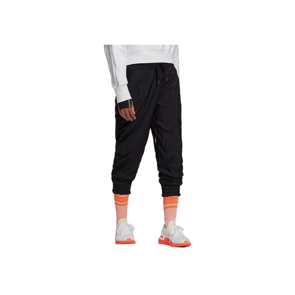 Adidas Solid Color Print Logo Casual Sports Pants Women Bottoms Black FU3985