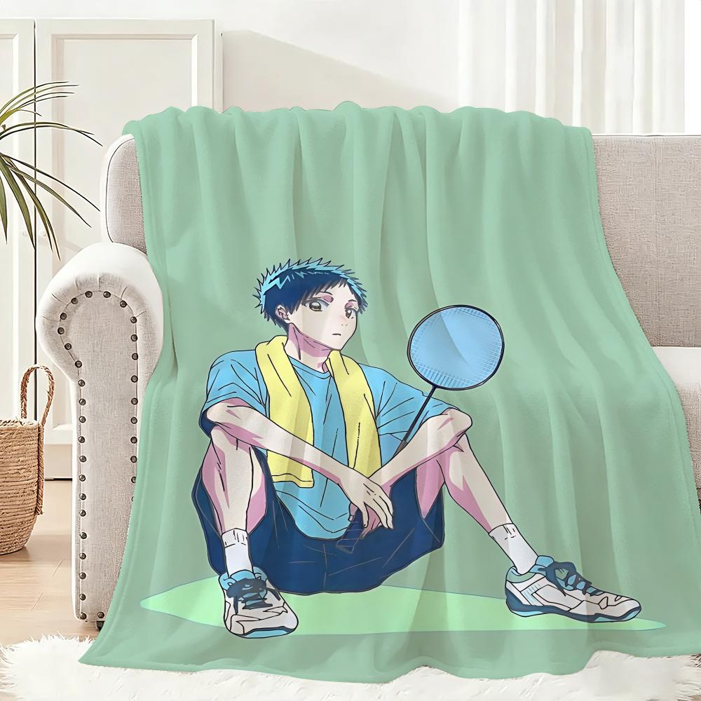 cartoon Ao no Hako blue box Anime Throw Lightweight 240g Flannel Blanket Soft Skin-friendly for Summer Cooling
