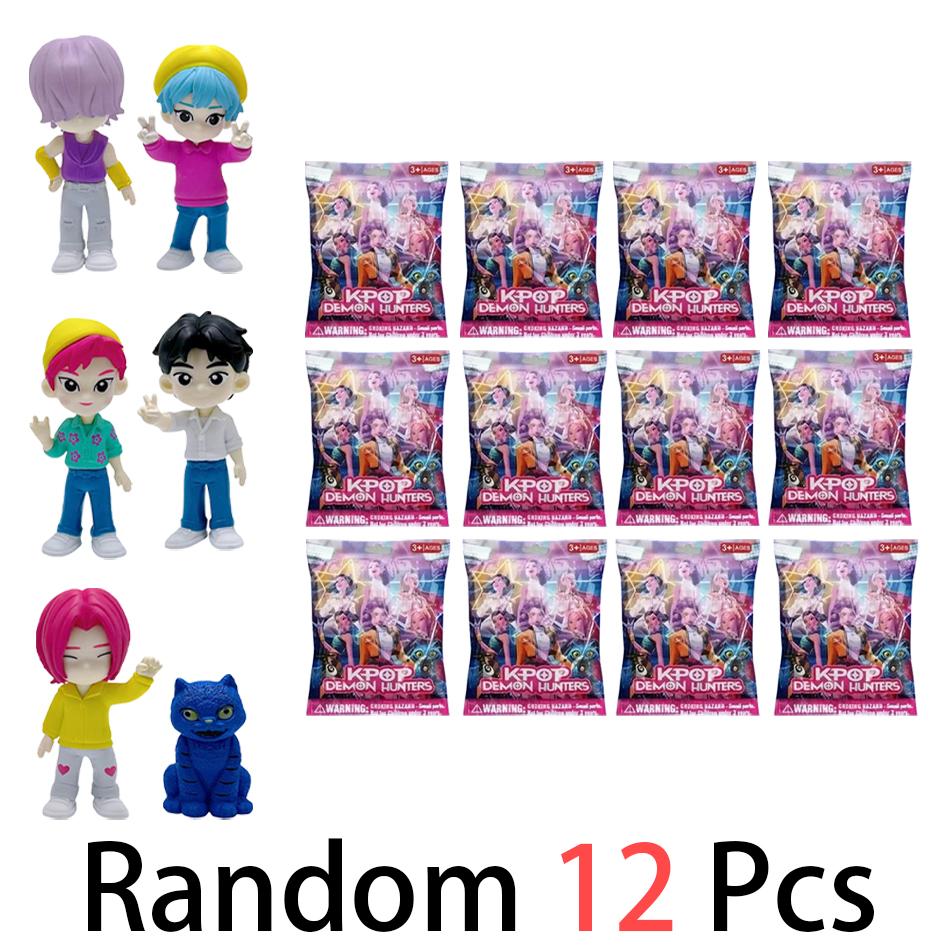 Anime K-pop Demon Hunters Series Figure Bag Tiger Figurine Toy Desk Decoration Statues Ornament Halloween Christmas Kid Gifts