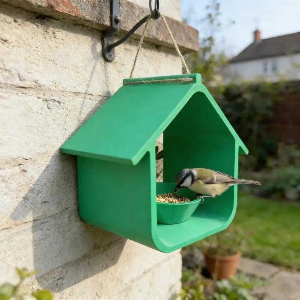 Plastic Hanging Bird Feeder Weatherproof Bird Feeding Station Bird Feeder House Terrace