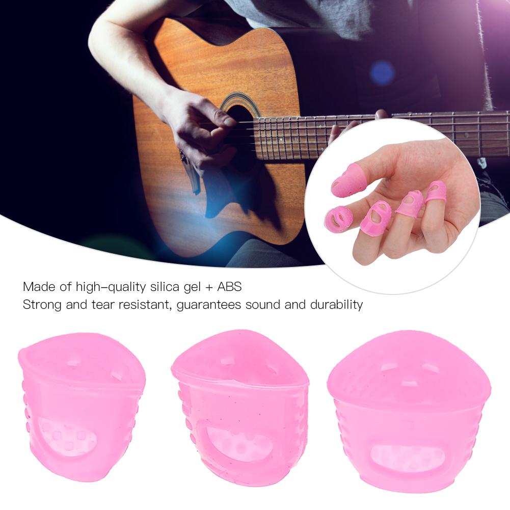 12Pcs Guitar Finger   Cover Silicone Fingertip Guards  or String Instrument Accessory