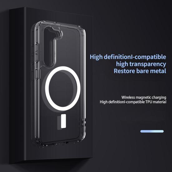 Kryt na mobilní telefon Odolný proti poškrábání S23 Zesílený rohový kryt Ochranný magnetický pro Samsung-Galaxy Ultra/S23/S23+