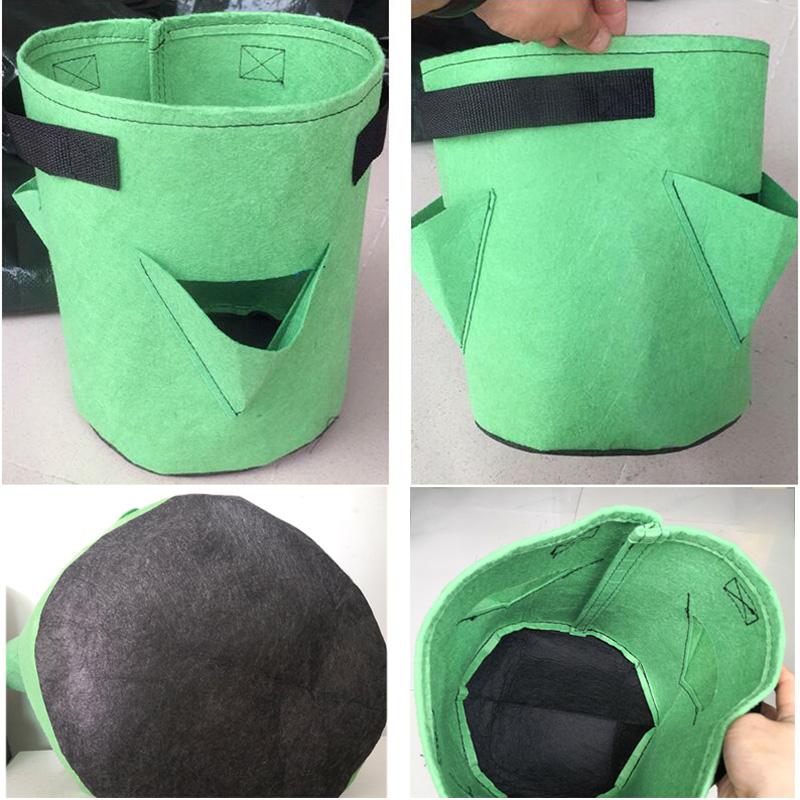 Garden Strawberry Planter Grow Bag Flower Fabric Pots Home Non Woven Jardin Veg  Tomato Planting Container