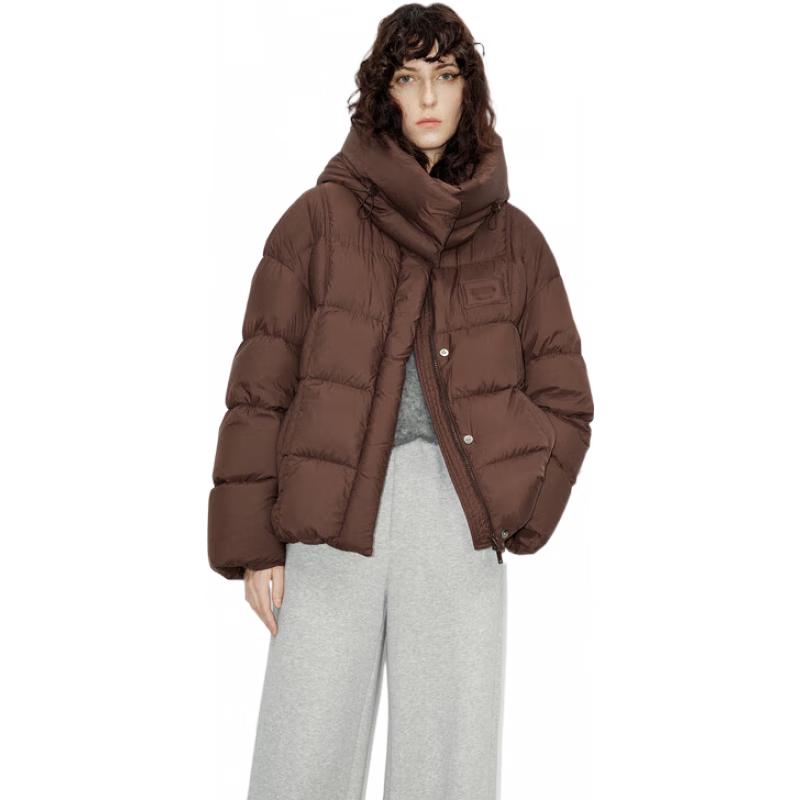 MO&Co. 2024 Winter Detachable Hood Puff Down Jacket