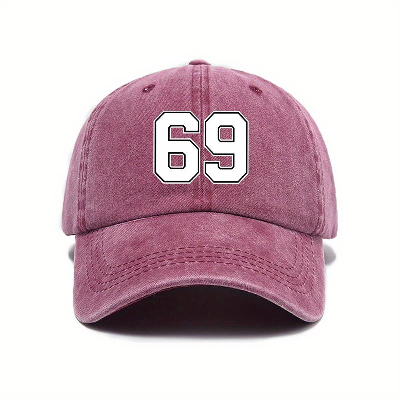 Truck cap, washed baseball cap, soft top peaked cap, distressed baseball cap, sun protection visor красный