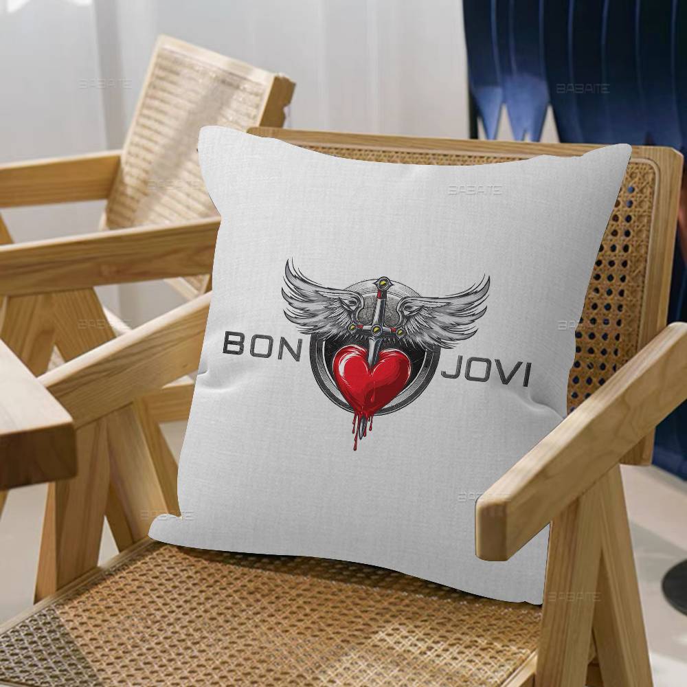 classic vintage B-BON J-JOVI BAND Maple Design Cushion Cover Happy Autumn Harvest decor Holiday Decorati Pillow Cover