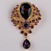 DIEZI Luxury Gold Silver Color Crystal Flower Bridal Brooches for Wedding Women Party Rhinestone Bouquet Water Drop Brooch Pins