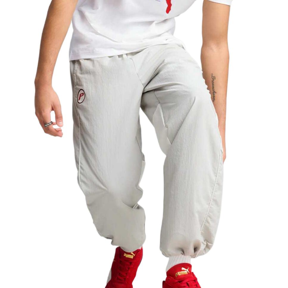 Puma Comfortable Breathable Lightweight Straight Leg Casual Pants Unisex bottoms Light-Gray 631851-61