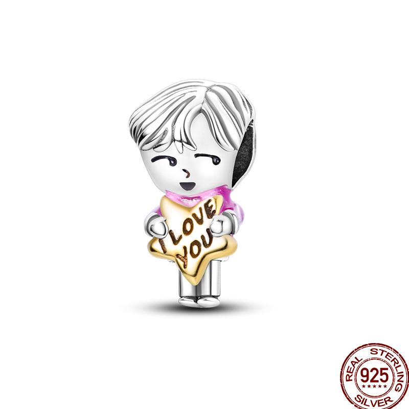 Copper Character Series Sports Cute Boys And Girls Charm Beads Suitable For 3Mm Original Bracelet Diy Jewelry