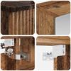 Bathroom Furniture Set 5 Pcs Reclaimed Wood Engineered Wood and Glass