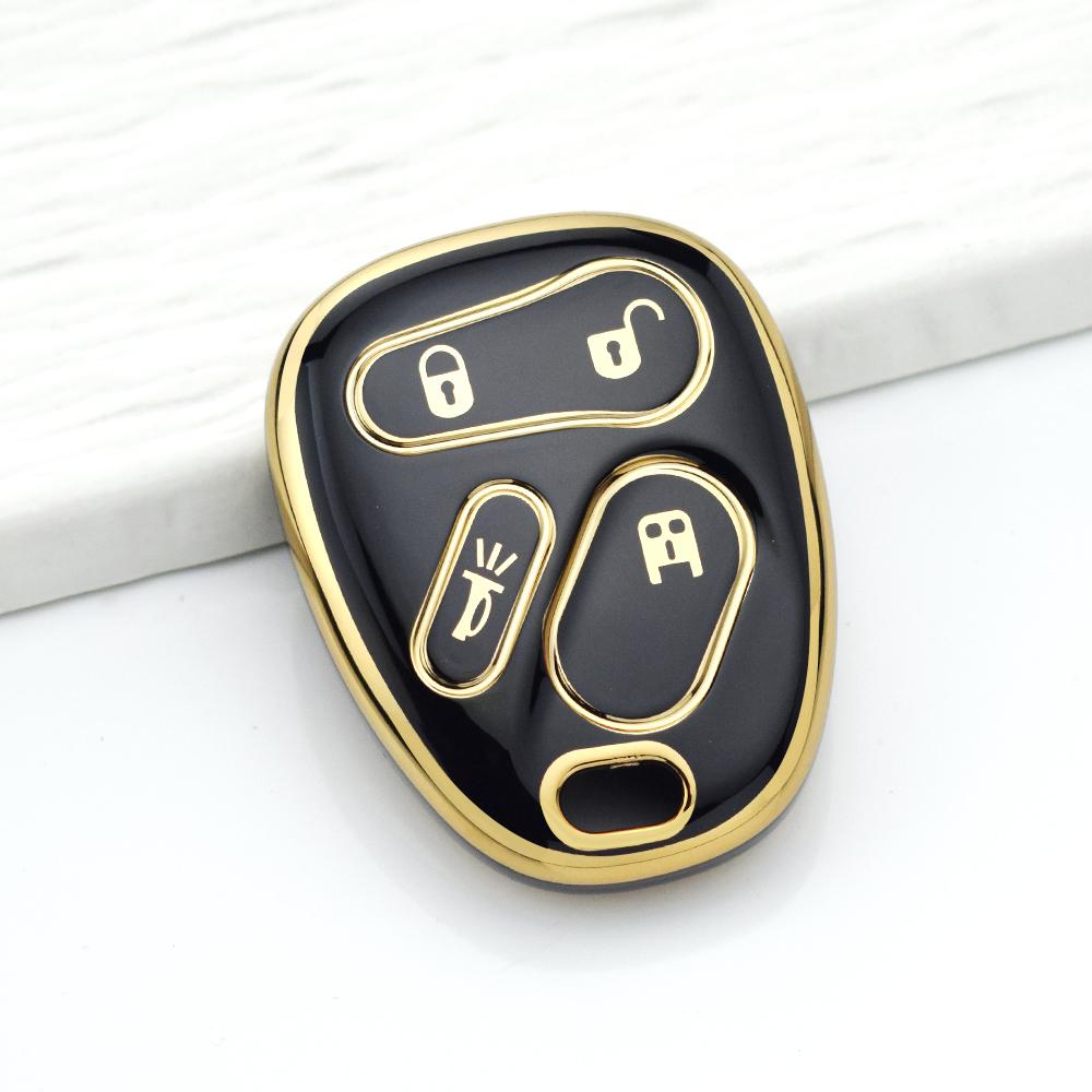 Anti-Scratch Car Key Case Cover for Chevy Silverado Tahoe Suburban Equinox Avalanche SSR LHJ011 Key Bag with Keychain Accessory