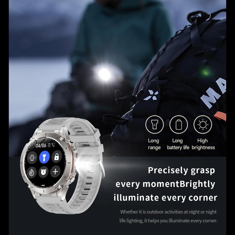 2025 New Outdoor GPS Smart Watch 1.43" AMOLED 10ATM Waterproof Bracelet Compass Sports Tracker BT Call Smartwatch Men For Xiaomi IOS