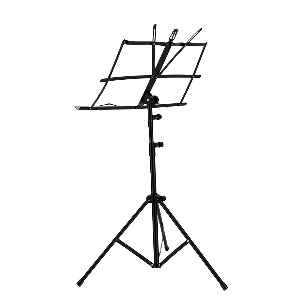 Black Music Stand Height Music Stand Folding Portable Guitar Sheet Shelf