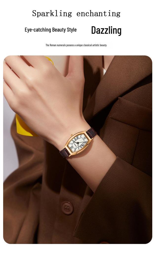 MOKAGO Women's Retro Roman Numeral Quartz Wristwatch