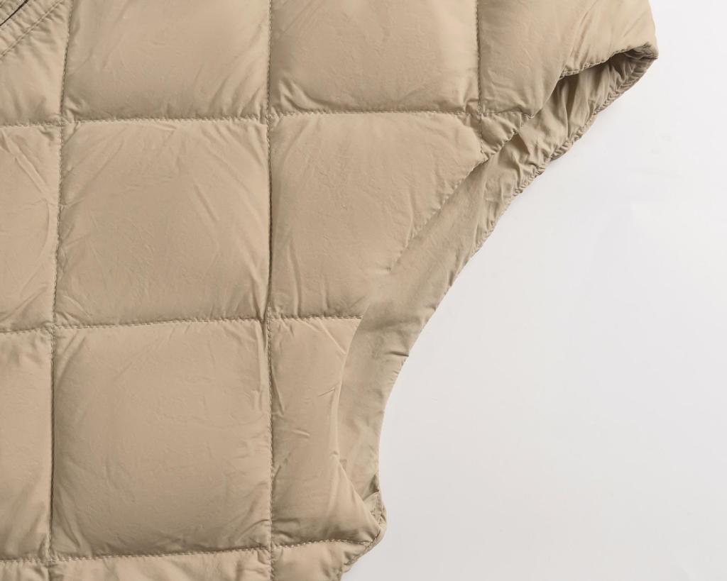 Damen einfarbige ärmellose Kapuzenweste mit 90% Entendaunen für Herbst/Winter