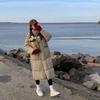 2025 Women's Korean Style Mid-Length Down Jacket - Thickened Stand-Up Collar White Duck Down Winter Coat