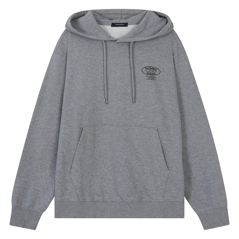 Burkeru Basic Artwork Hoodie Melange Gray Melange Grey_S