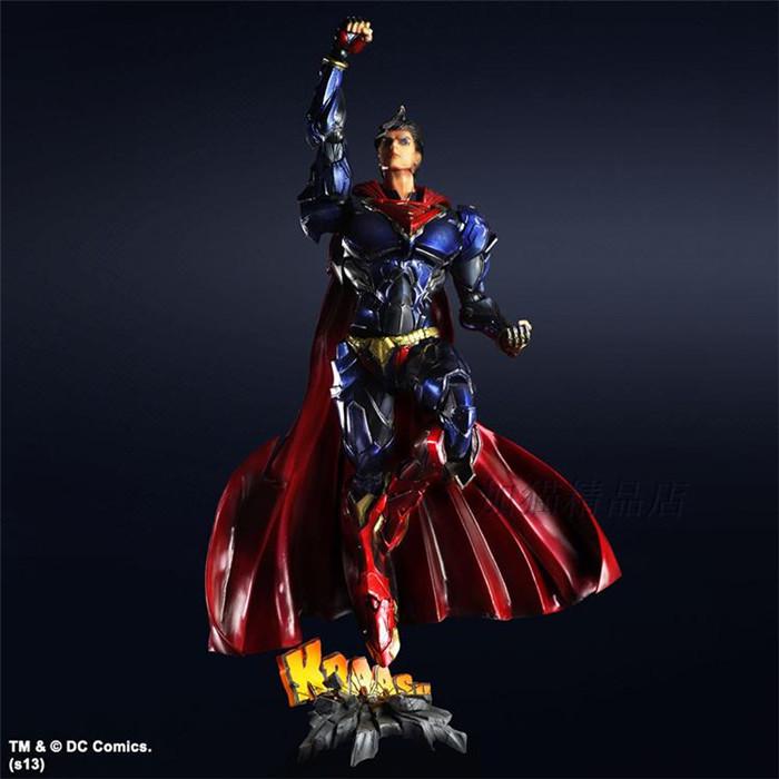 Play Arts 25cm Superman SuperGirl Super Hero Action Figure Toys no box