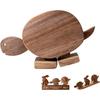 Handmade Walking Wooden Animals, Mechanical Balance Animal Sculpture, Wooden Walking Elephant Turtle Rabbit, STEM Educational Desk Decor Gift