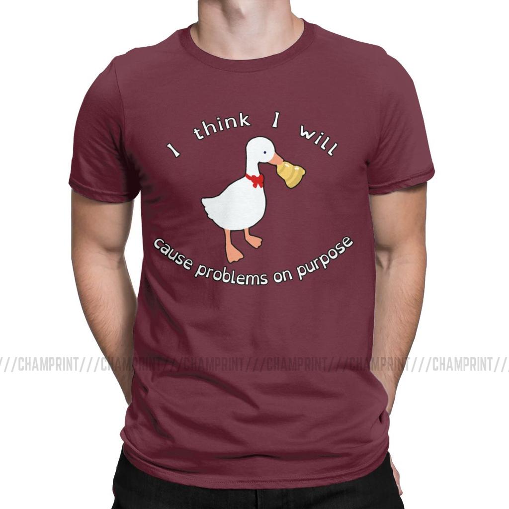 Men Cause Problems On Purpose T Shirt Untitled Game Funny Cute Kawaii Clothing Funny O