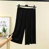 Women's Plus Size 6XL Modal Pant Calf-length Summer Wide Leg Pants Drawstring Short Pants Casual Homewear Pants