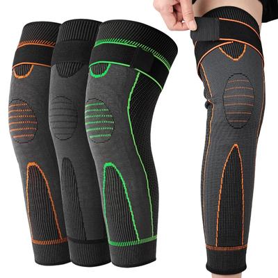 1Pair Gym Compression Knee Pad with Strap Basketball Volleyball Knee Support Brace Knee Sleeve Protector Elastic Sport Kneepad