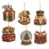 Decorative Ornaments for Dormitories 6 Pcs Christmas DIY Faux Pearl Painting Kit Ornaments Rhinestone Art Indoor Outdoor Party Decor Tree Hanging