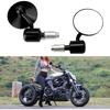 Motorcycle Handlebar Bar End Mirror, Rearview Mirror Universal 7/8" Handle Round Anti Glare, Compatible with Most Motorcycle, E-bike, Scooters, ATV,