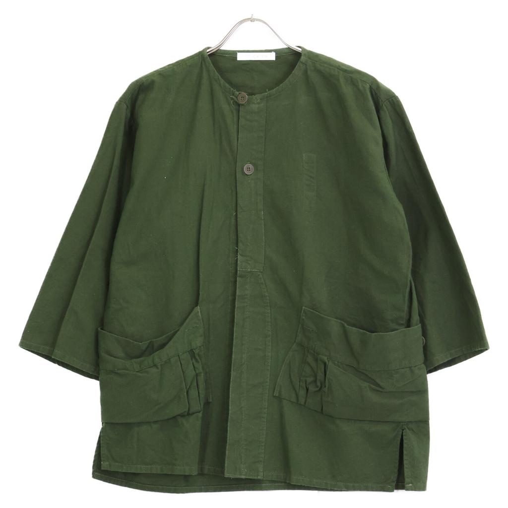 CATTA Khaki Collarless Jacket Jacket Not Written khakiUsed