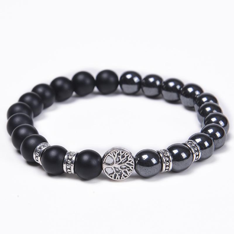 JYL TS Bracelet Evil Eye  Beaded Protects Against Negativity & Brings Joy black magnet вишневый розовый