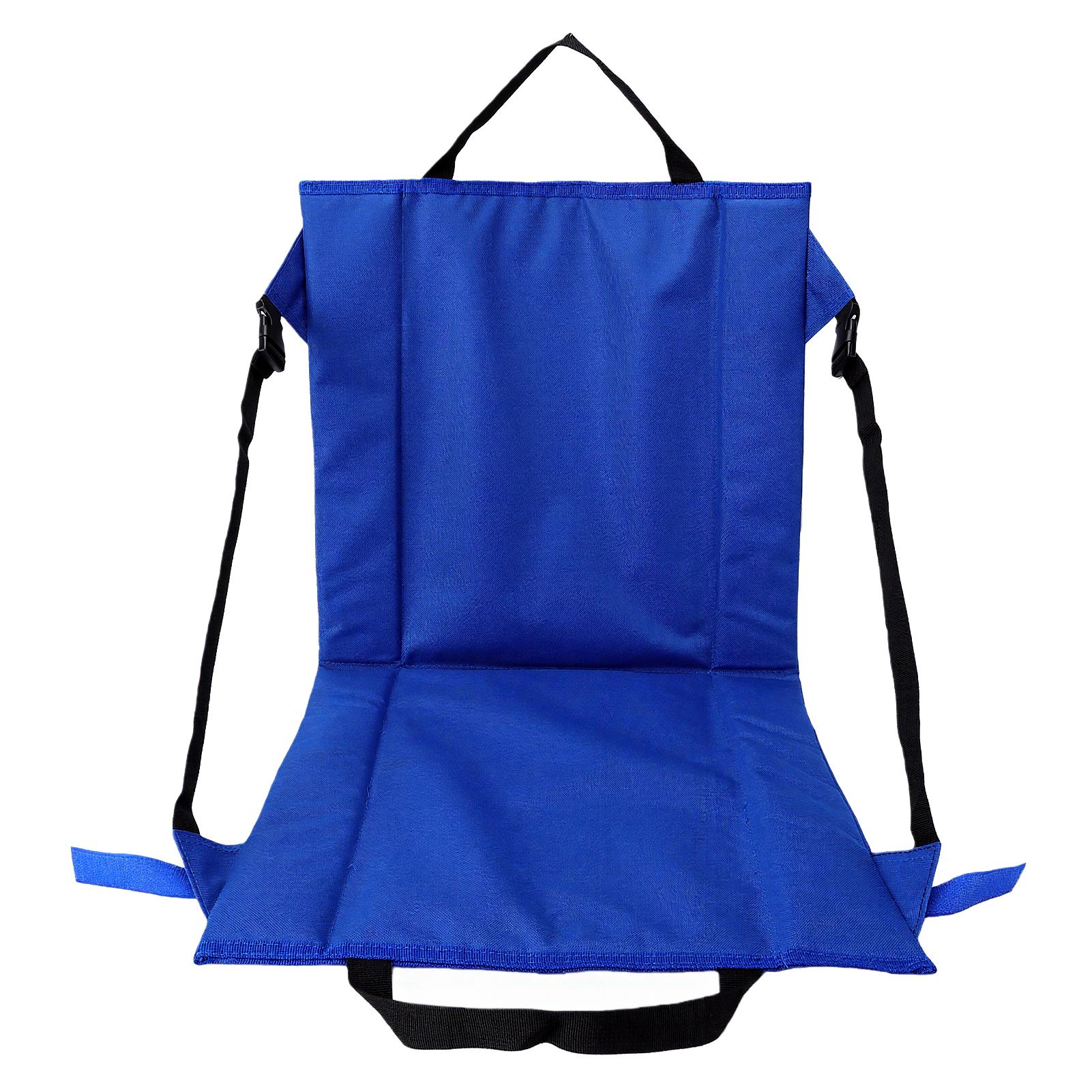Fishine Blue Folding Stadium Seat Portable Bleacher Chair With Backrest Adjustable Shoulder Strap Water Proof For Outdoor Camping