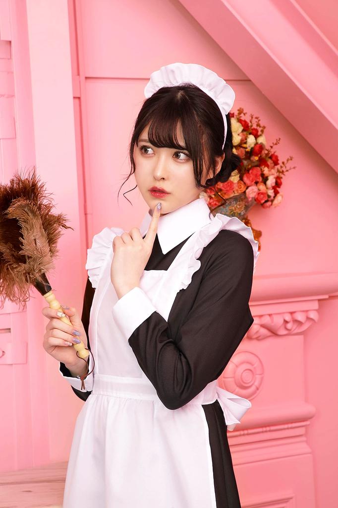 Clearstone Tokimeki Graffiti Cosplay Halloween Retro Lang Maid L Schwarz Damen