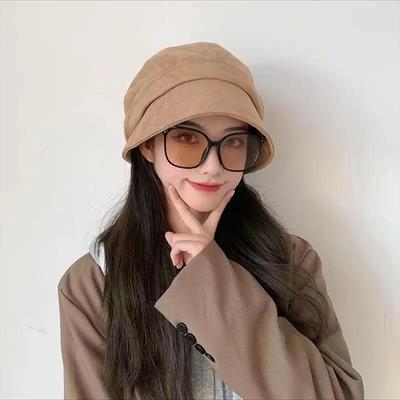 French Style Hat for Women All Match  Face Showing Small Pile Hat Fashionable Sunshade Fisherman Hat  Long In Front and Short In Back  Trendy