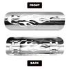 Universal Motorcycle Flame Exhaust Pipe Heat Shield Cover Heel Guard for Harley Honda Suzuki Yamaha Touring - Black